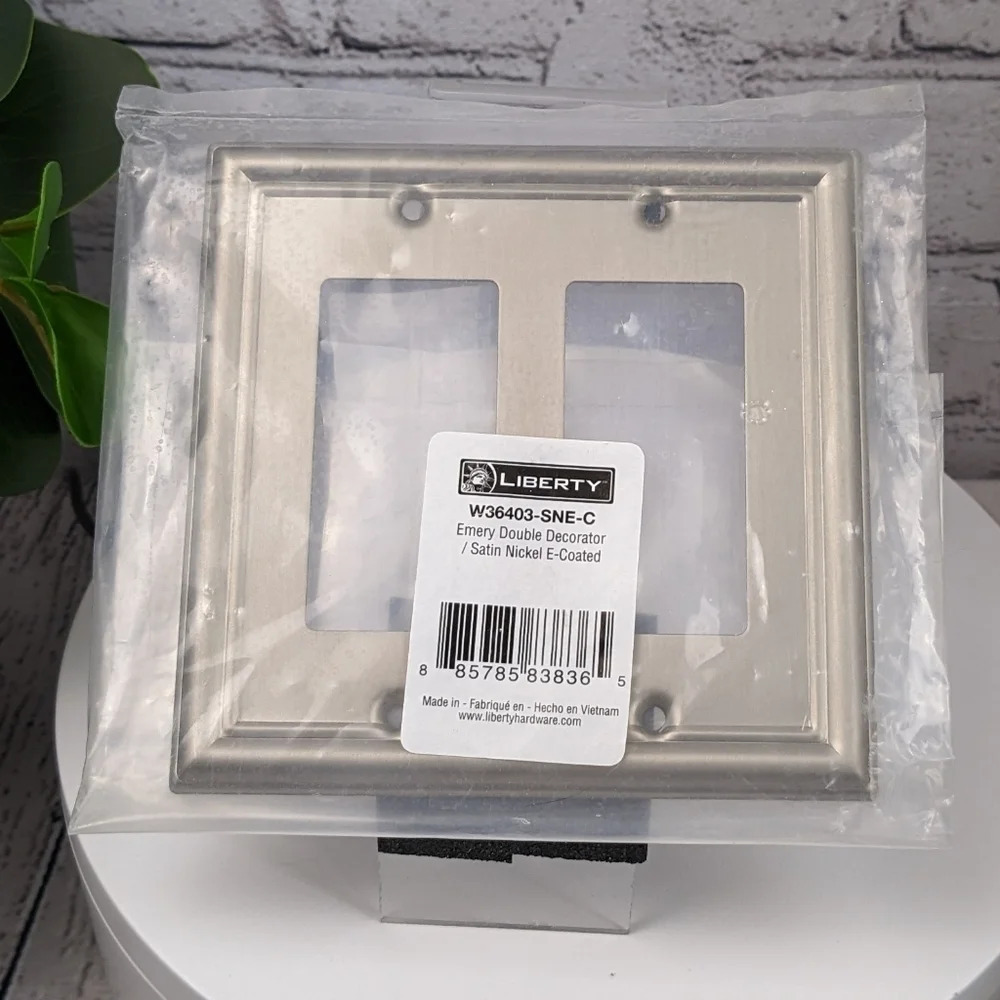 Liberty Hampton Bay brushed nickel decorative switch plate